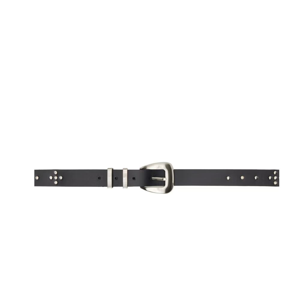 NWT YOUTH Black Stud Western Belt Leather One Size